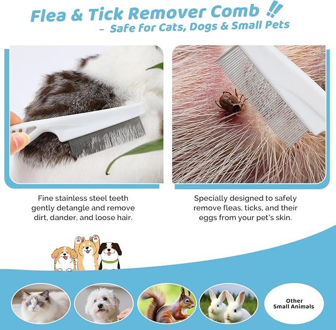 Pet Steam Brush for Dog & Cat – 3-in-1 Spray Hair Removal Comb for Shedding & - Image 8