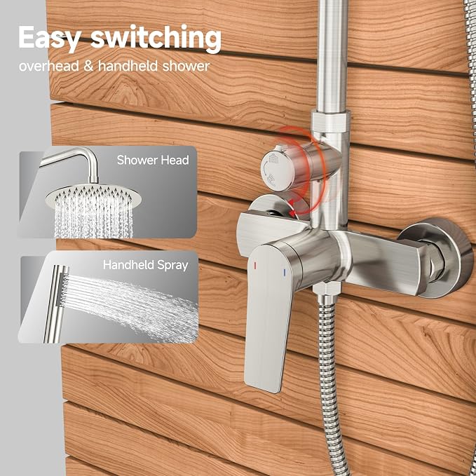 Rainsworth Outdoor Shower Kit Brushed Nickel - Image 4