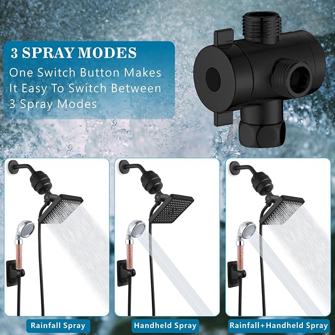 Voolan Filtered Shower Head Set, High Pressure Rain Shower - Image 2