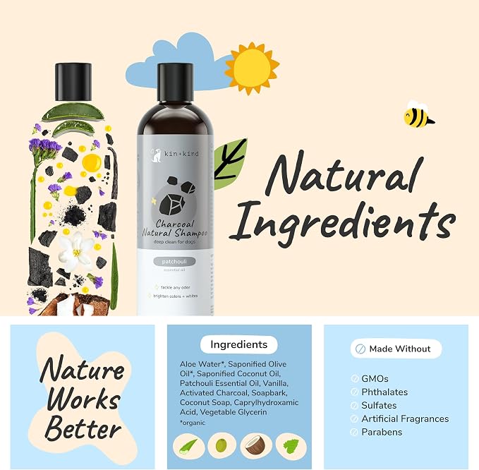 kin+kind Dog Shampoo with Activated Charcoal - Image 5