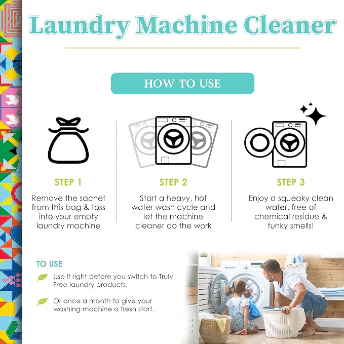 Truly Free Laundry Washing Machine Cleaner and Deodorizer | Top Load & Front - Image 5