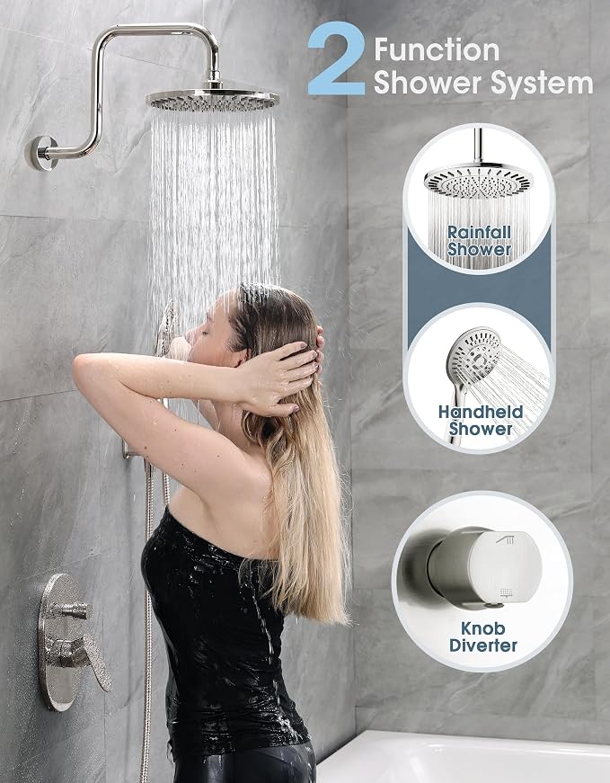 BRIGHT SHOWERS Shower Faucet Set, Shower System - Image 4