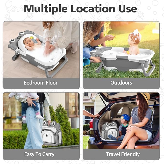 Collapsible Baby Bathtub for Newborns - Image 7
