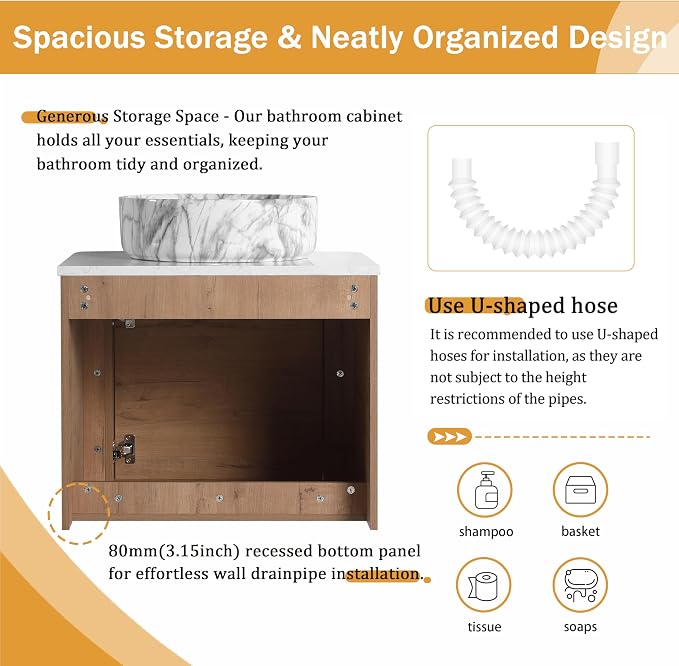 Malwee 24" Floating Bathroom Vanity - Image 6