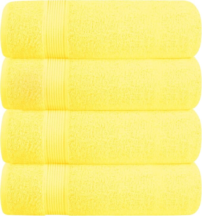 BELZZI Home Ultra Soft 4 Pack Oversized Bath Towel Set 27x54, Cotton Compact by Unknown
