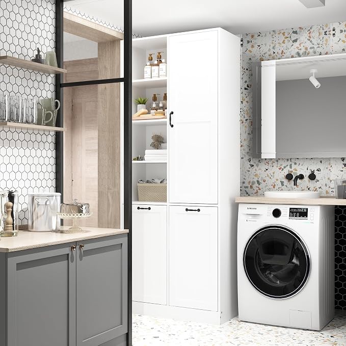 ECACAD Tall Bathroom Storage Cabinet - Image 3
