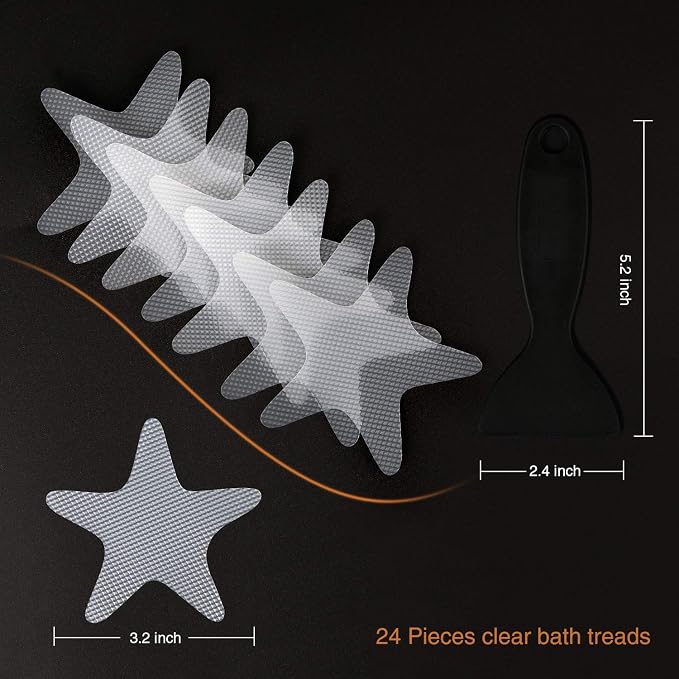 Anti Slip Shower Stickers 24 PCS Safety Bathtub Strips Adhesive Decals - Image 4