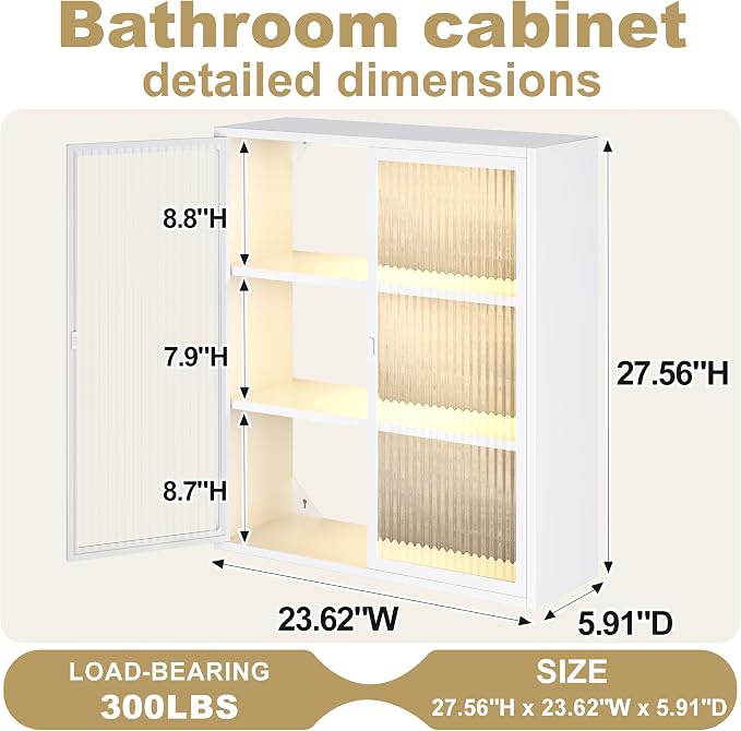 Bathroom Wall Cabinet, Medicine Cabinets - Image 3