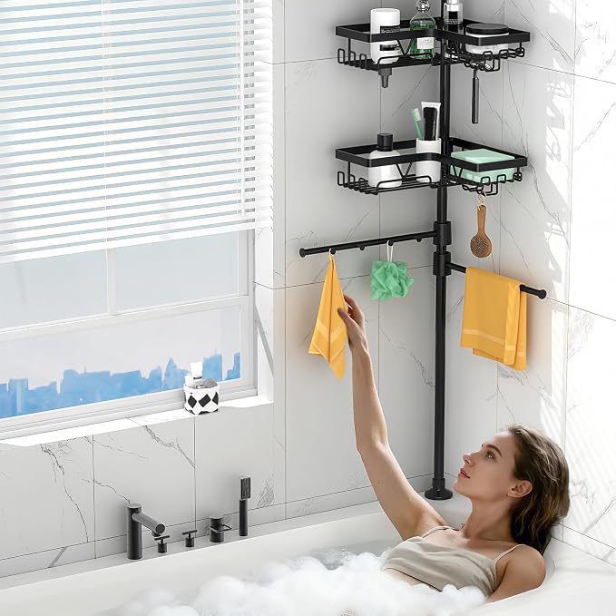 Shower Caddy Tension Pole Corner - Image 6