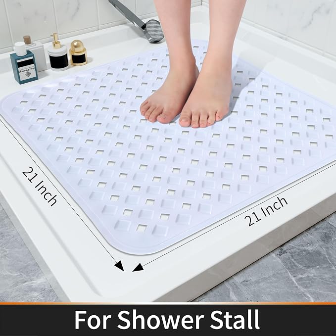 Yimobra Square Shower Mat Non Slip, Super Strong Suction Cups, Machine Washable - Image 4