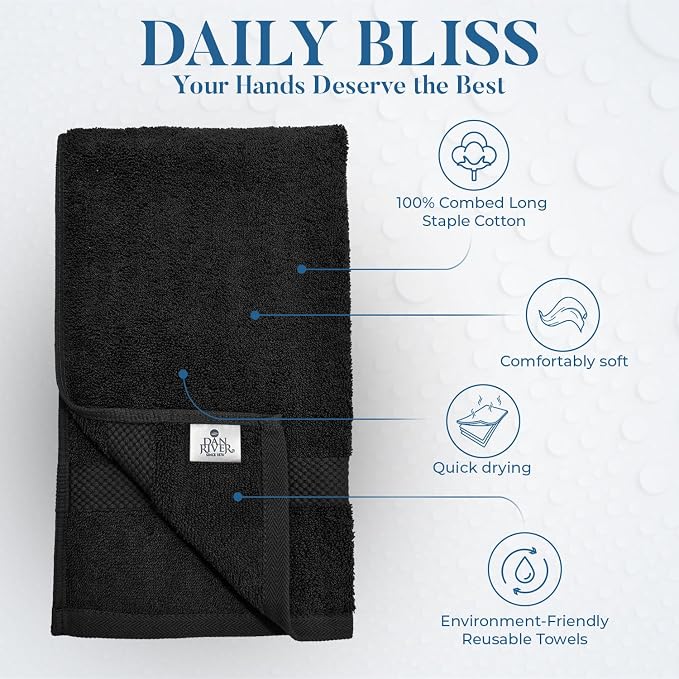 DAN RIVER 6-Pack Premium Hand Towels - Image 3