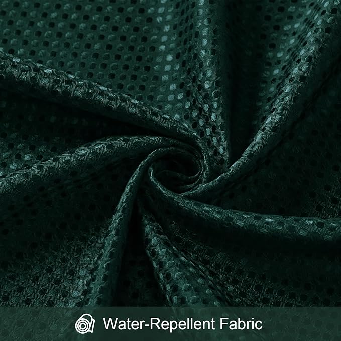 3 in 1 Shower Curtain Set, Dark Green Waffle Shower Curtain and PEVA Liner Set - Image 7