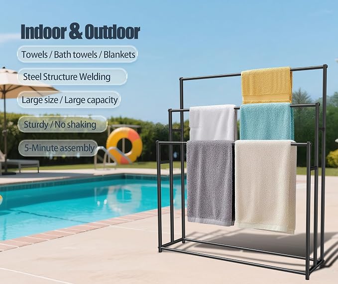 3 Tier Standing Towel Rack - Image 2