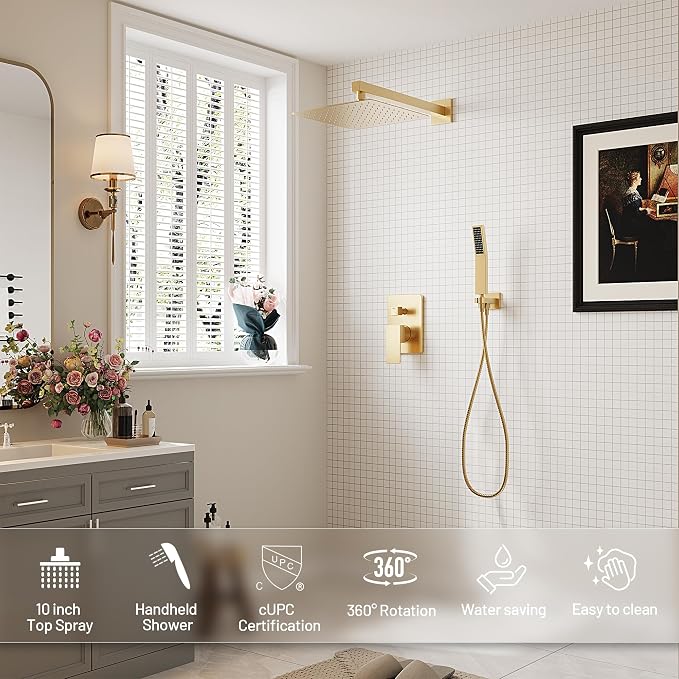Gold Shower System, Shower Faucet Set - Image 9