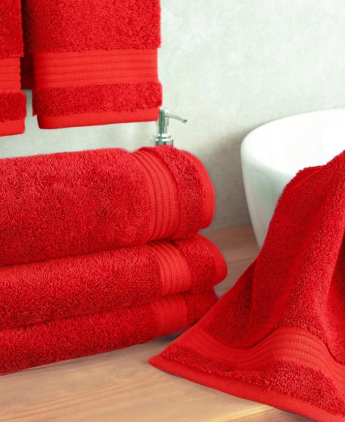 Cotton Paradise Hand Towels for Bathroom, 100% Cotton Turkish 4 Piece Hand - Image 3