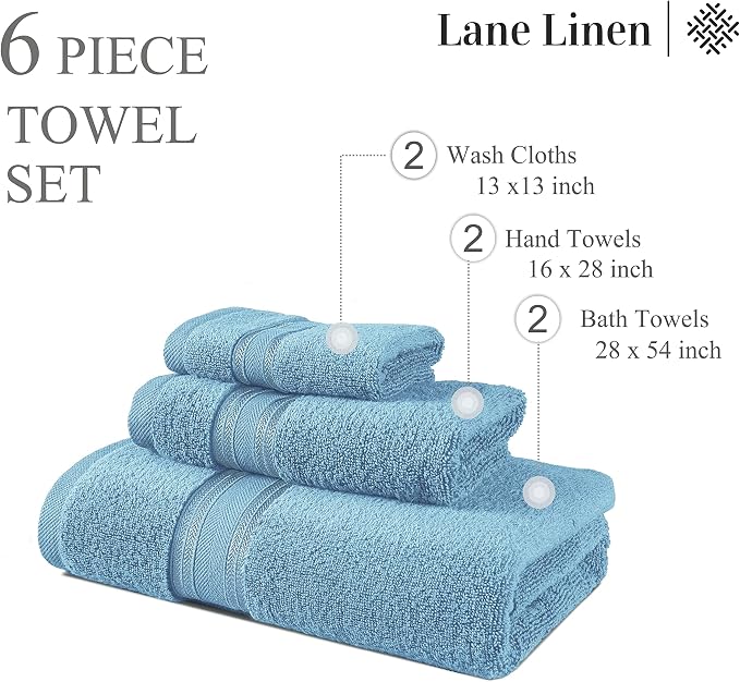 LANE LINEN Luxury Bath Towel Set - Image 3