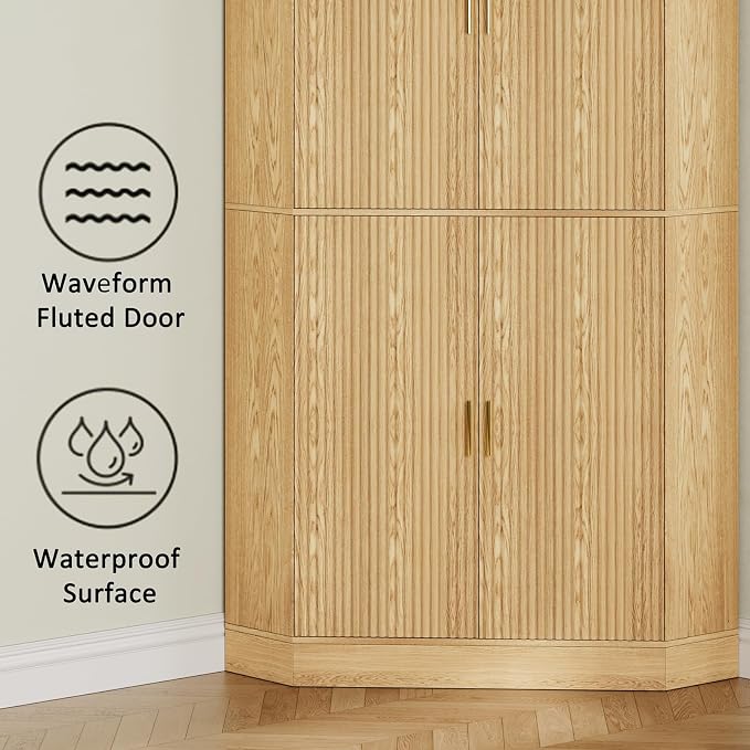 70.3'' Corner Cabinet, Corner Kitchen Pantry - Image 5