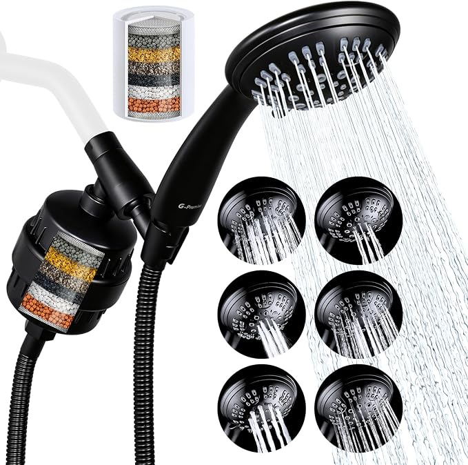 G-Promise Luxury Filtered Handheld Shower Head, 6 setting by G-Promise