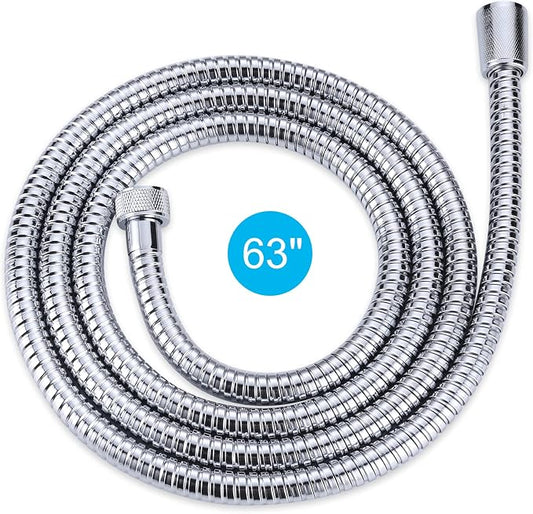ALEASHA Chrome Finished Shower Hose 63 inches, Shower Hose Extra Long by ALEASHA