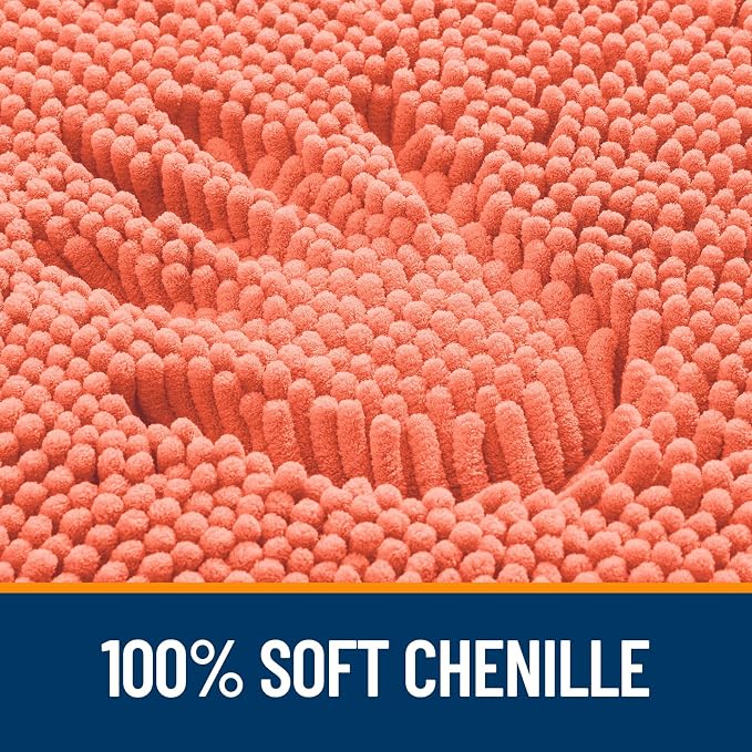 OLANLY Bathroom Rugs 36x24, Extra Soft Absorbent Chenille Bath Rugs, Rubber - Image 3