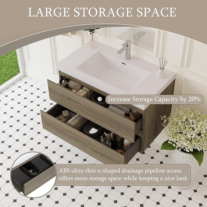 36" Floating Bathroom Vanity - Image 5