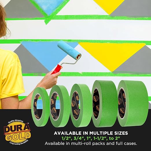 Dura-Gold Green Automotive Masking Tape 1-1/2 Inch, Case of 24 Rolls - Image 7