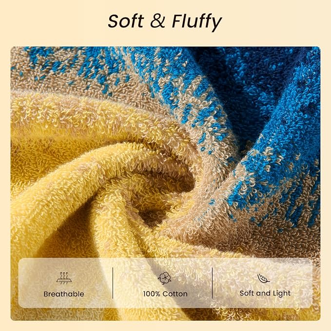 SEMAXE 18-Pack Bath Towel Set Include 6 Bath Towels, 6 Hand Towels, 6 Wash - Image 6