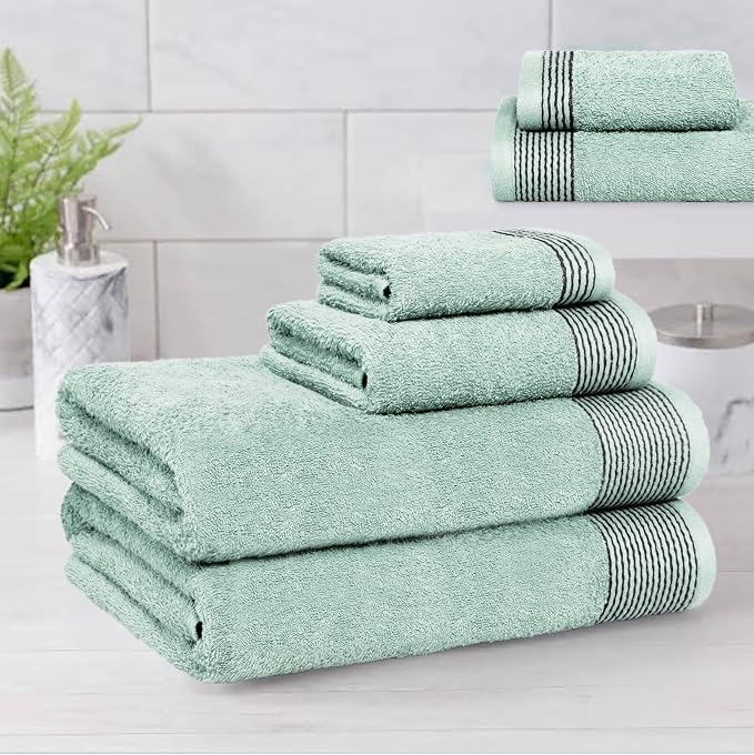 Belizzi Home 100% Cotton Ultra Soft 6 Pack Towel Set, Contains 2 Bath Towels - Image 3