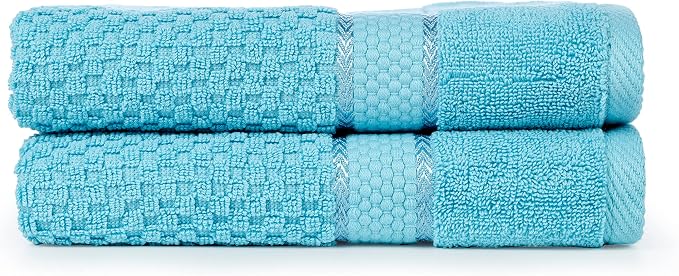 Ample Decor 100% Cotton Sky Blue Hand Towel - Image 7