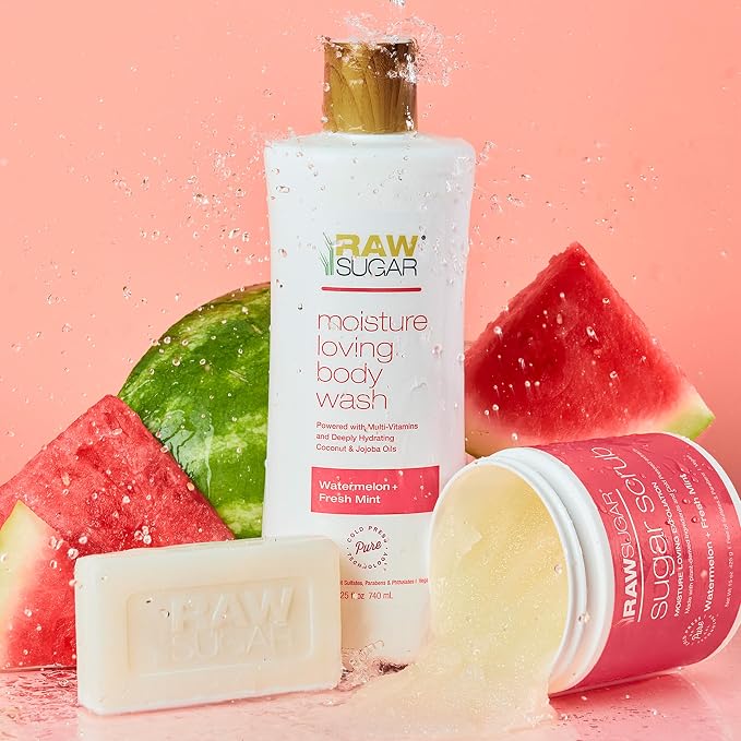 RAW SUGAR Simply Body Wash Variety Trio Vegan Bath & Shower Gel, Raw Coconut + - Image 4