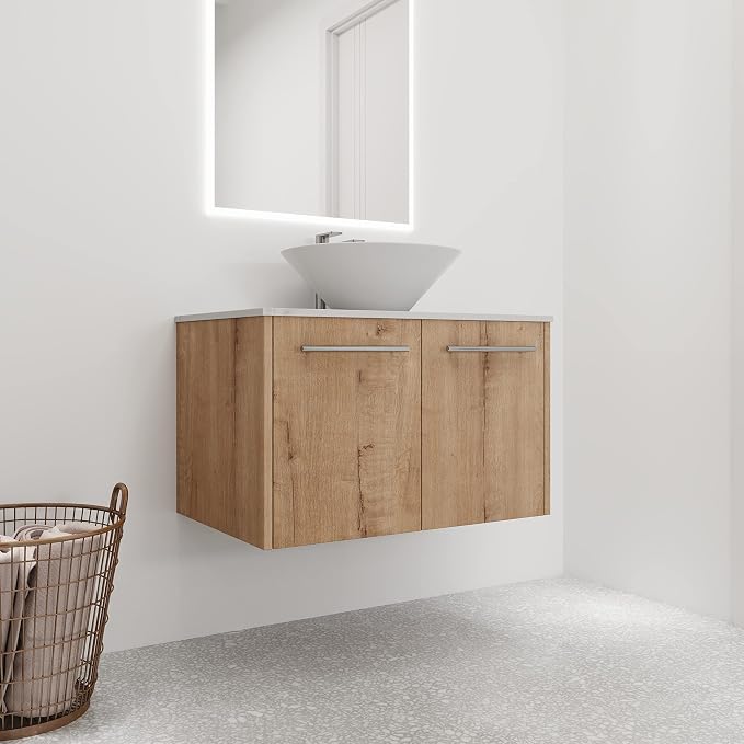 30 Inch Bathroom Vanity with Sink, Modern Wall Mount Floating Bathroom Vanity - Image 5