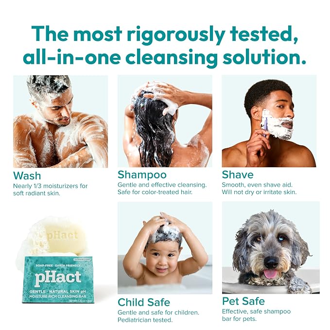 ANDREW LESSMAN pHact Moisture-Rich, Soap-Free Cleansing Bar. Natural Skin pH. - Image 7