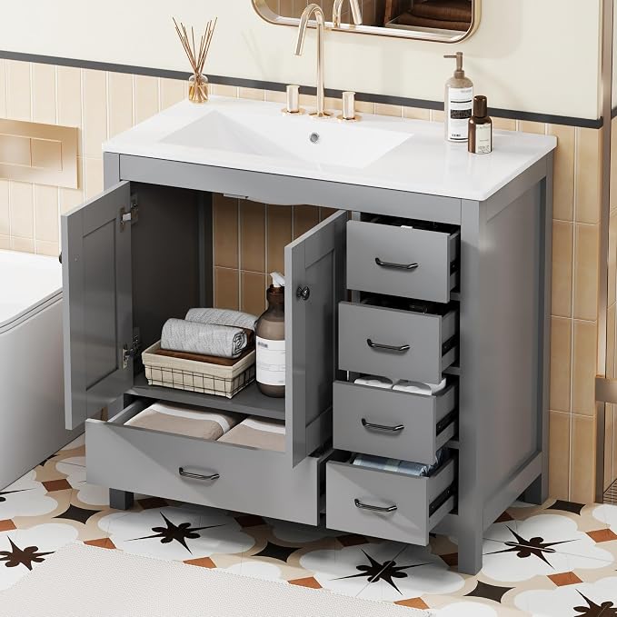 Harper & Bright Designs 36" Bathroom Vanity by HarperBrightDesigns