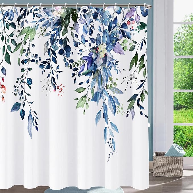 Shower Curtain Blue Green Eucalyptus Shower Curtains - Image 2