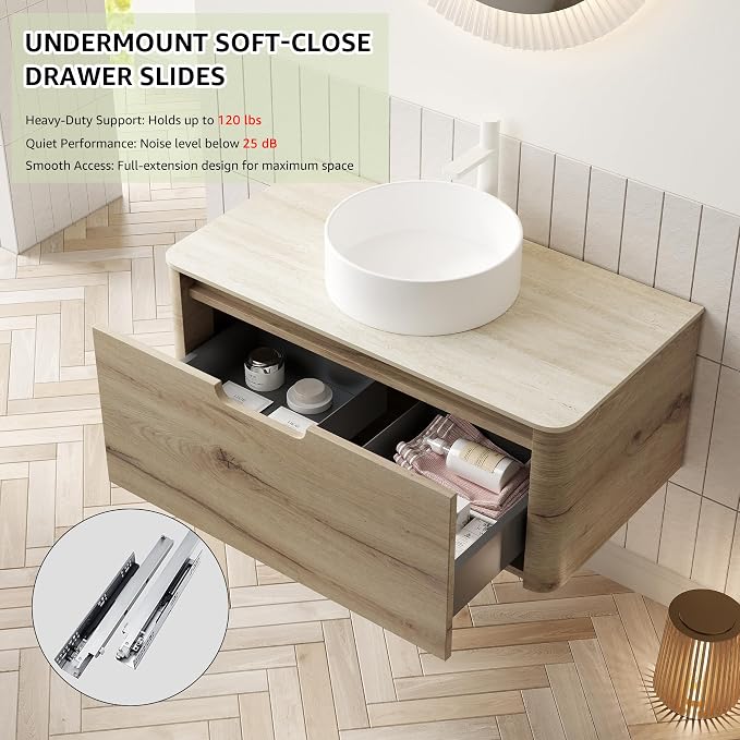 Yayzy 30” Floating Bathroom Vanity - Image 3