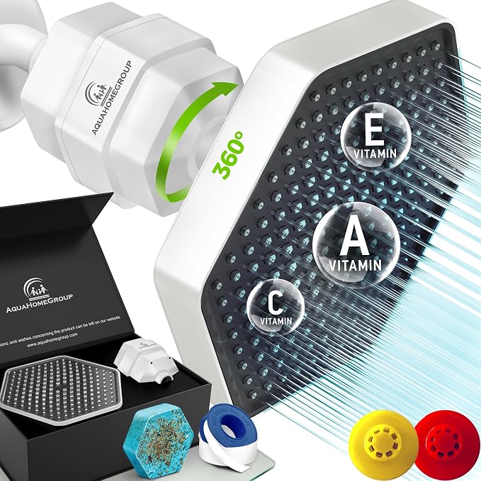 AquaHomeGroup Luxury Filtered Shower Head Set by Aquahomegroup