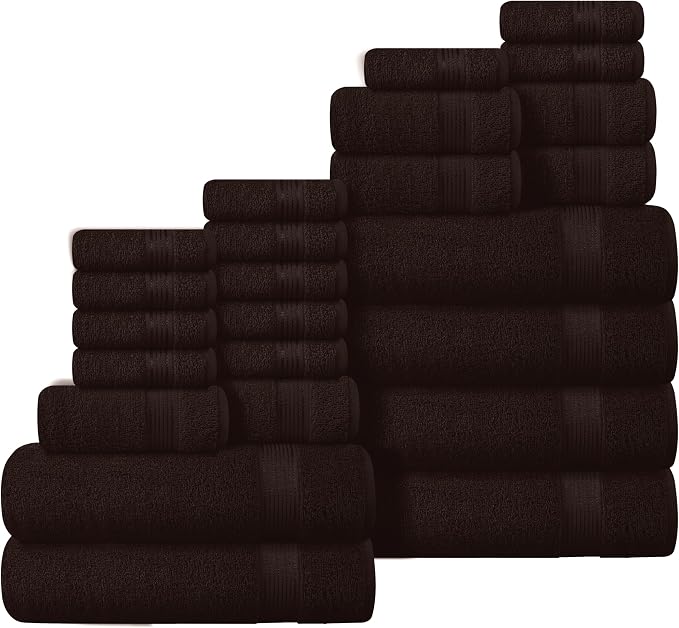 Belizzi Home 100% Cotton Towel Set, Contains 6 Bath Towel, 6 Hand Towel by Unknown