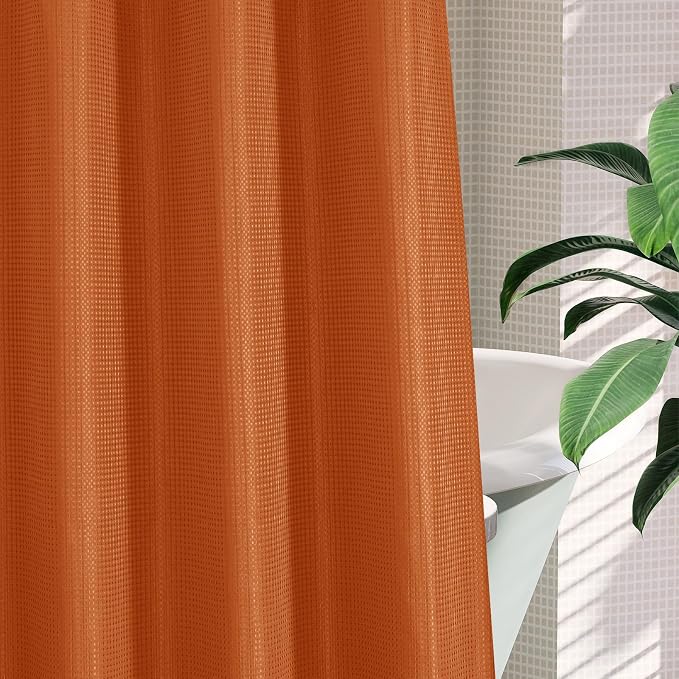 MitoVilla No Hooks Needed Extra Long Shower Curtain Liner Set - Image 5