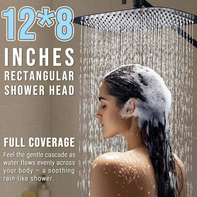 G-Promise All Metal 12 Inch Dual Square Shower Head - Image 5