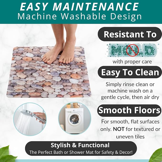 ENKOSI Square Shower Mat 21x21 inch - Image 4