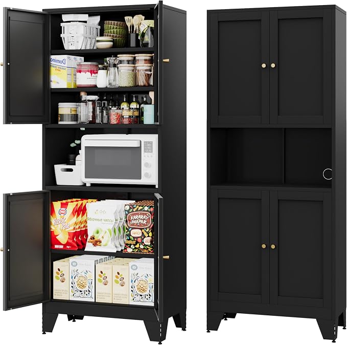 69" Tall Metal Kitchen Pantry Storage Cabinet by XIUSVON