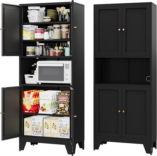 69" Tall Metal Kitchen Pantry Storage Cabinet by XIUSVON