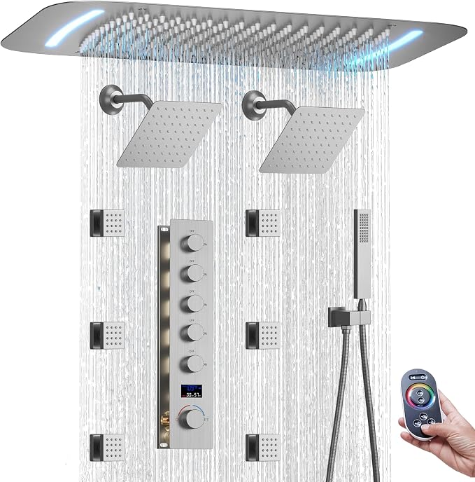 Shower System 16X26 inch Ceiling Mounted Shower Faucet Set by KATAIS