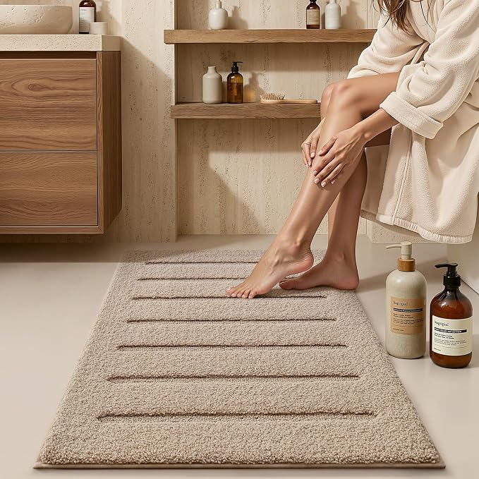 LUMI Soft Absorbent Bathroom Rugs, Non Slip Bath Mats - Image 4