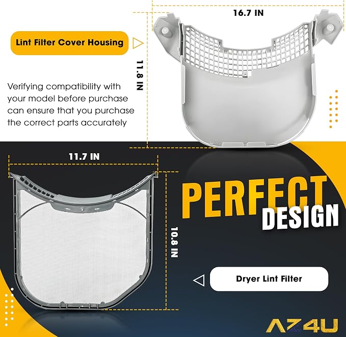 Dryer Lint Filter Screen And Lint Trap Cover Housing Replaces - Image 5