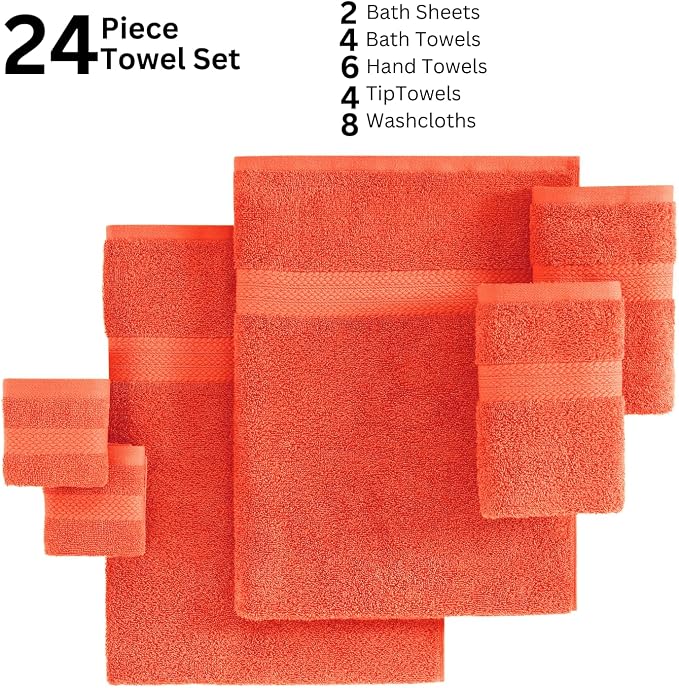 Lane Linen 100% Luxury Cotton Towel Set - Image 5