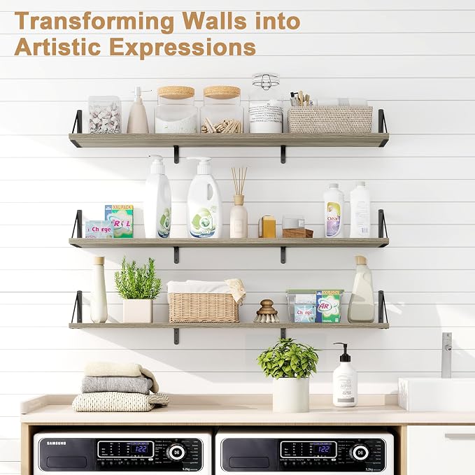 Fun Memories Extra Long Floating Wall Shelves, 48 x 8 Inches - Image 6