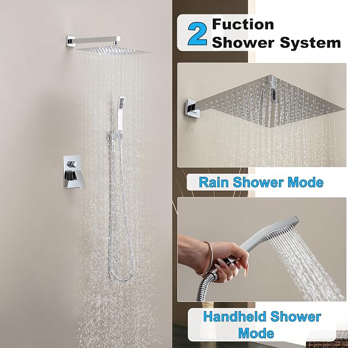 10 Inch Shower Faucet Set, Rainfall Shower System - Image 2