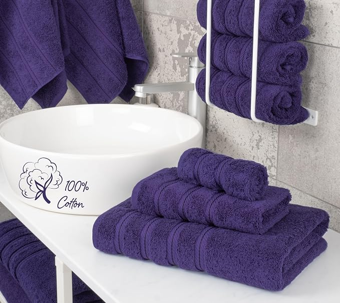 American Soft Linen Premium 3 Piece Towel Set, 1 Bath Towel 1 Hand Towel 1 - Image 3