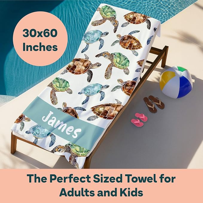 Ships Next Day - Personalized Beach Towel - Image 2